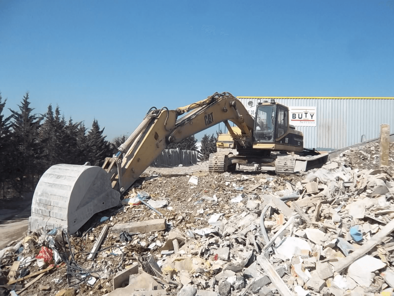 Chaîne de tri déchets de chantier