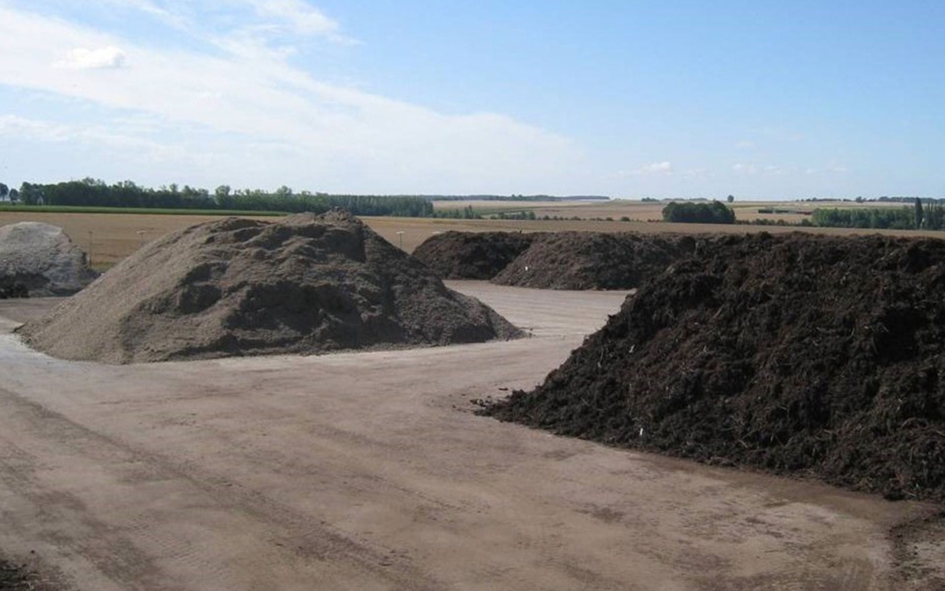 Andains de fermentation