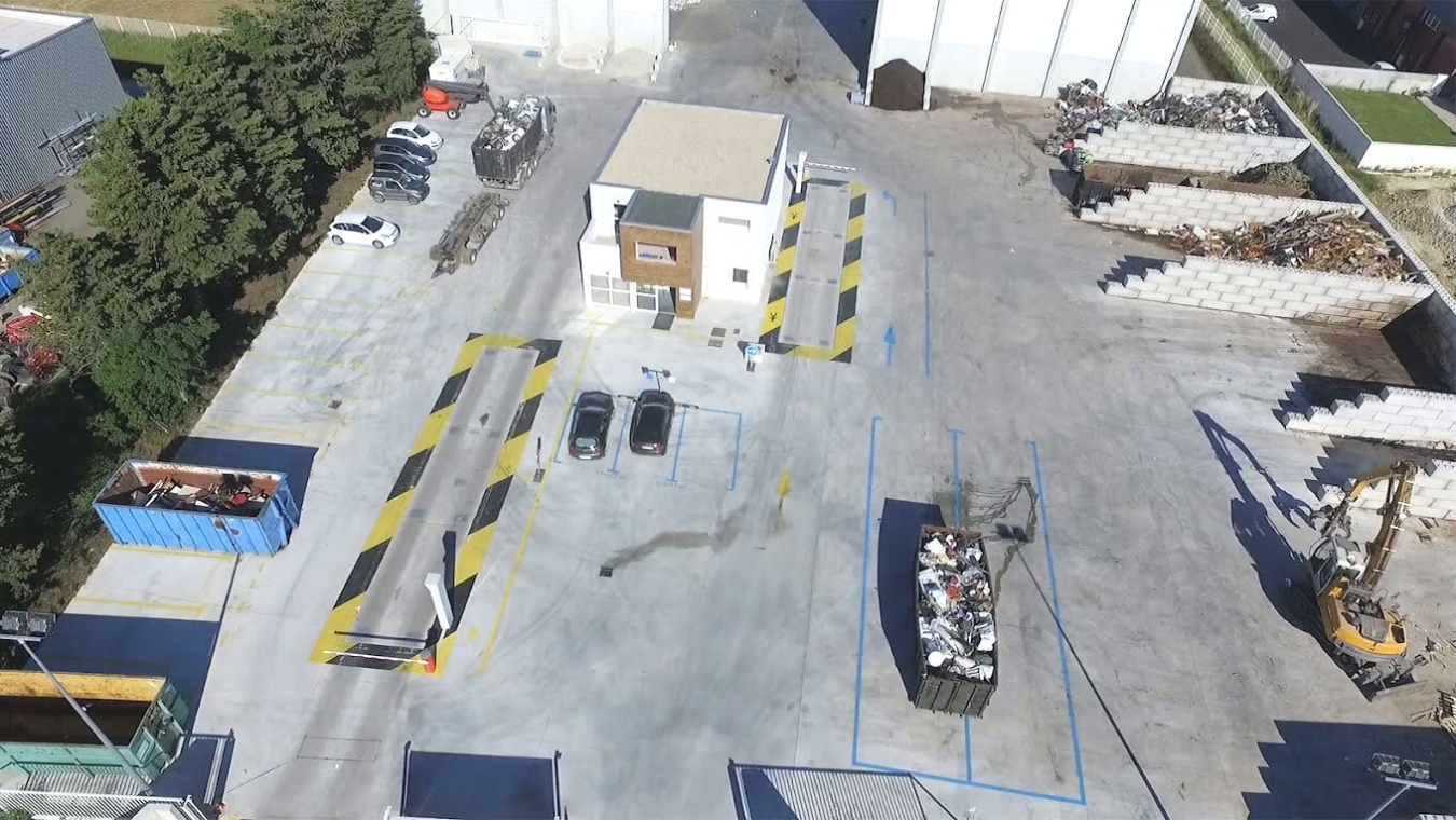 Vue drone centre de tri